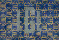 Navy Gold Pagoda Clutch - LGL Monogram