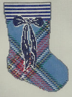 Blue Tartan Mini Sock