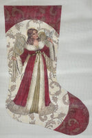 Red Angel with Dove Stocking