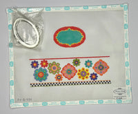 Hippi Flowers Oval Hinged Box with hardware