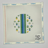 Blue Candy Stripe Round