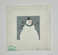 Snowman on Gray