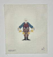 Patriotic Santa with stitch guide