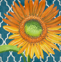 Sunflower on Teal
