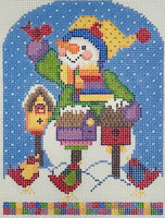 Snowman with Birds