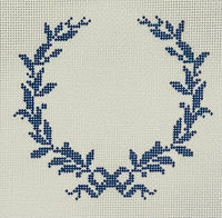 Bow Wreath Crest - Blue