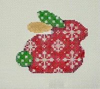 Snowflakes on Red Bunny