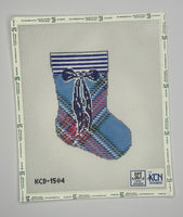 Blue Tartan Mini Sock