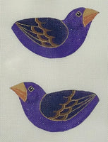Purple Finch Double Sided Clip-On