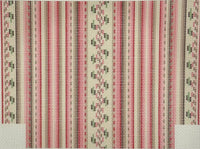 French Stripe Gusset Zipper Bag - Pink Small (print)