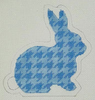 Sky Blue Houndstooth Bunny