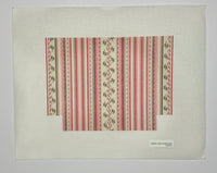 French Stripe Gusset Zipper Bag - Pink Small (print)