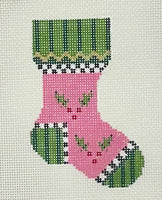 Pink Holly Mini Sock