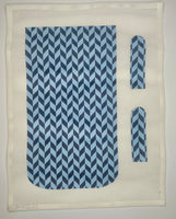 Marianne Herringbone Clutch - Blue