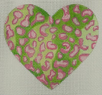 Mini Heart - Mottled Cheetah Spots