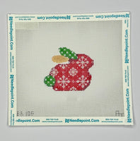 Snowflakes on Red Bunny