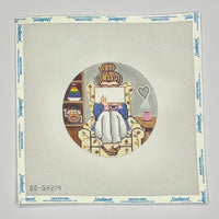 Stitching Girl Round - Grandma