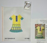 Yellow Party Dress with stitch guide