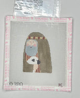 Shepherd with Sheep with stitch guide