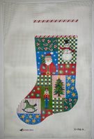 Christmas Blocks with Santa Stocking