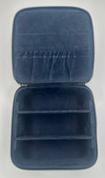 6" Leather Self Finishing Box (Navy)