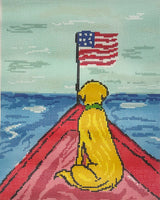 Dog on a Boat