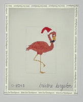 Flamingo with Santa Hat