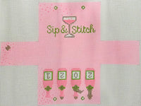 Sip and Stitch Bag with stitch guide