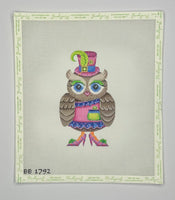 Owl with Pink & Blue Hat, Dress, Shoes