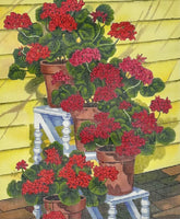 Spindle Shelf Geraniums