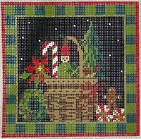 Christmas Basket with stitch guide and accessory pack
