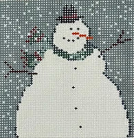 Snowman on Gray