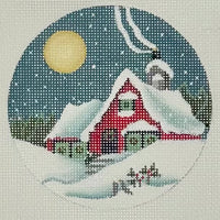 Cottage Moon Ornament