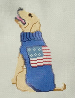 Yellow Lab with Sweater