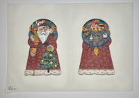 Old Fashioned Two Sided Santa