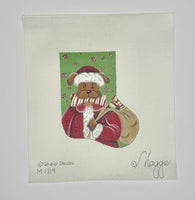 Candy Cane Dawg Mini Sock