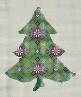 Green Scandinavian Tree with stitch guide