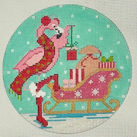 Flamingo with Sleigh