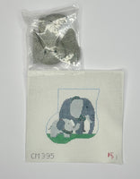 Stuffed Mini Sock: Two Elephants