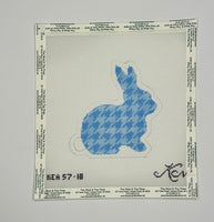 Sky Blue Houndstooth Bunny
