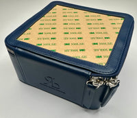 6" Leather Self Finishing Box (Navy)