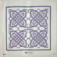 Purple Lattice Square Pillow