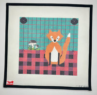 Fox on Buffalo Plaid