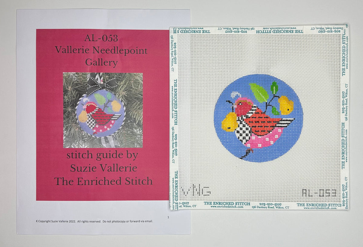 Colorful Partridge with stitch guide Needlepoint Destashing