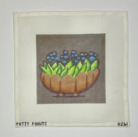 Blue Berries in Bronze Pot