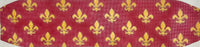 Fleur-de-lis - Gold on Red Cummerbund