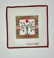 Birthstone Floral Square - January