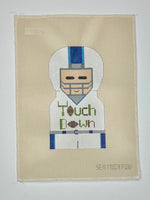 Quarterback with stitch guide