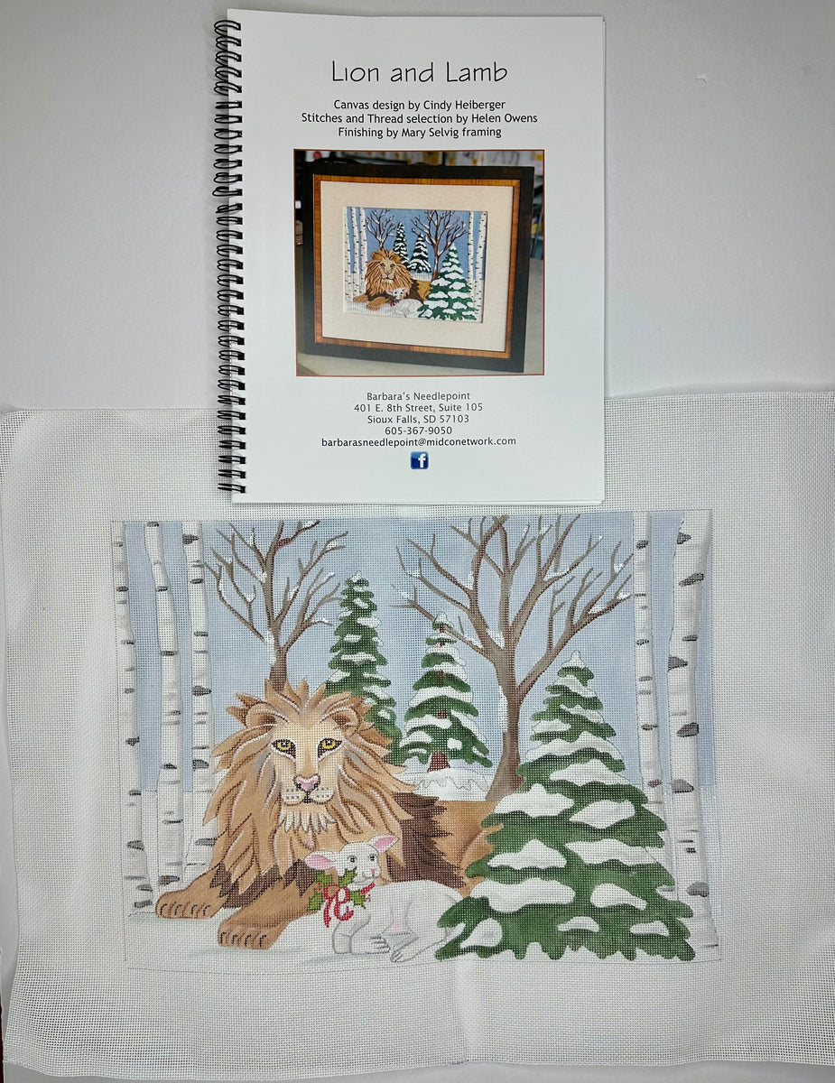 Lion and Lamb with stitch guide Needlepoint Destashing
