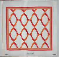 Red Trellis Square Pillow
